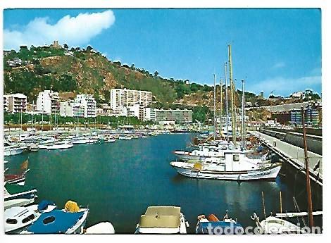 Postales: VISTA DEL CLUB NAUTICO, AL FONDO, SAN JUAN.- COSTA BRAVA, BLANES / GIRONA