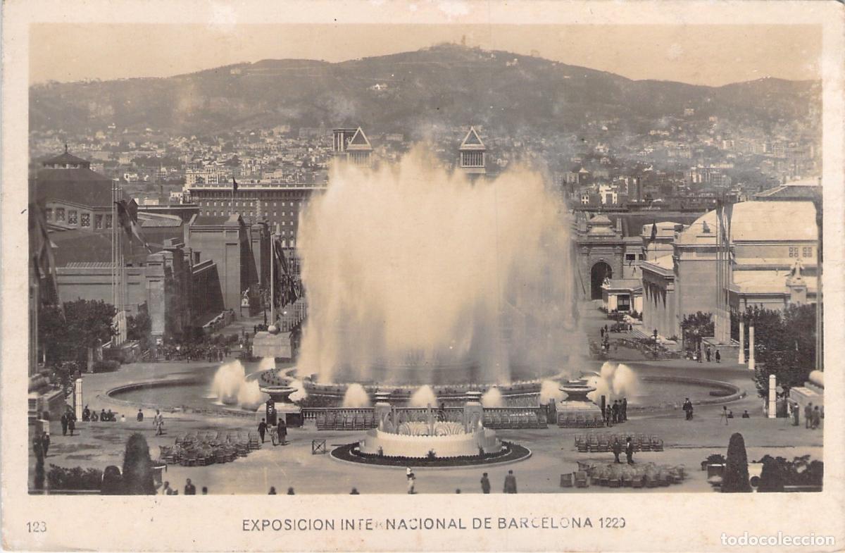 Postales: Postal Fuente M&aacute;gica Exposici&oacute;n Internacional de Barcelona