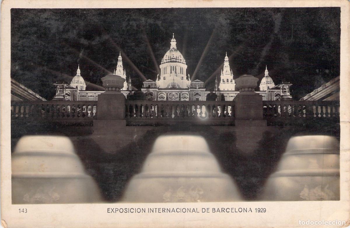 Postales: Postal Palacio Nacional de Barcelona Vista Nocturna Montju&iuml;c