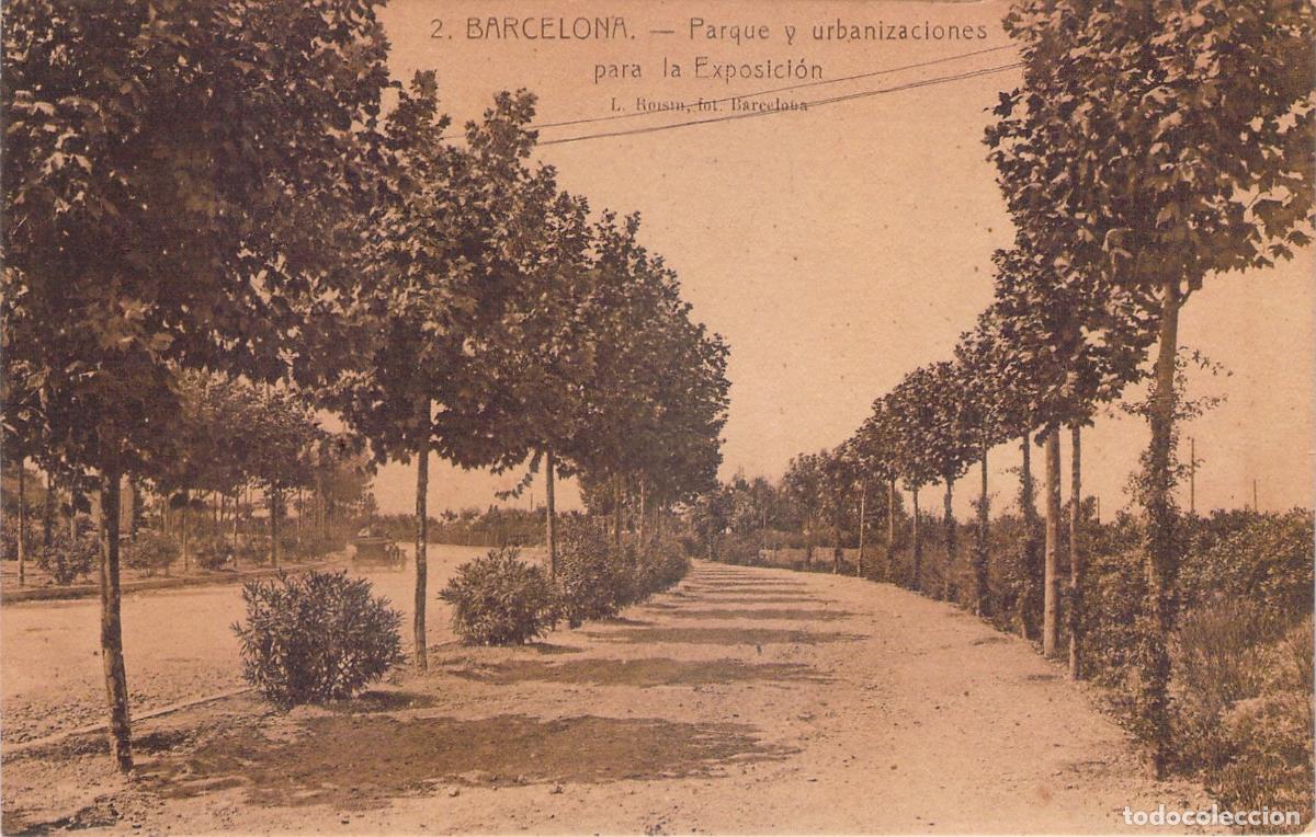 Postales: Postal de Barcelona - Parque y Urbanizaciones para la Exposici&oacute;n