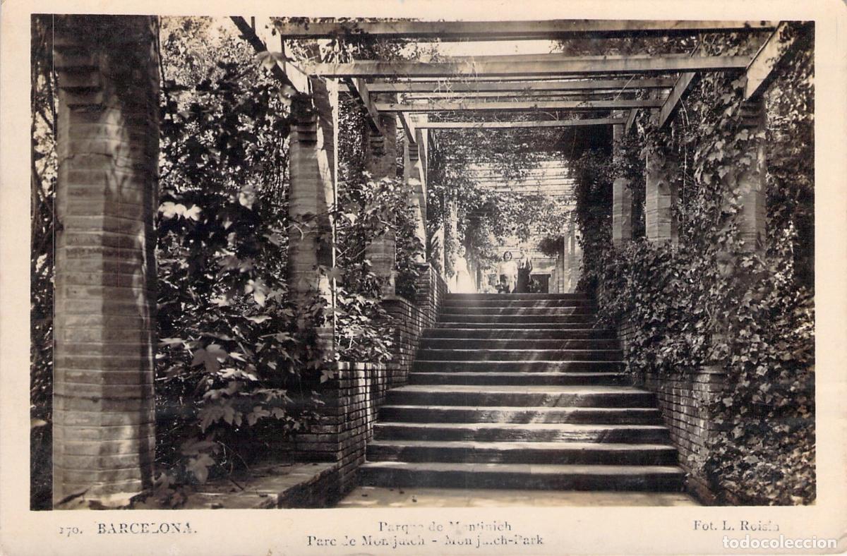 Postales: Postal del Parque de Montju&iuml;c en Barcelona, Foto L. Roisin