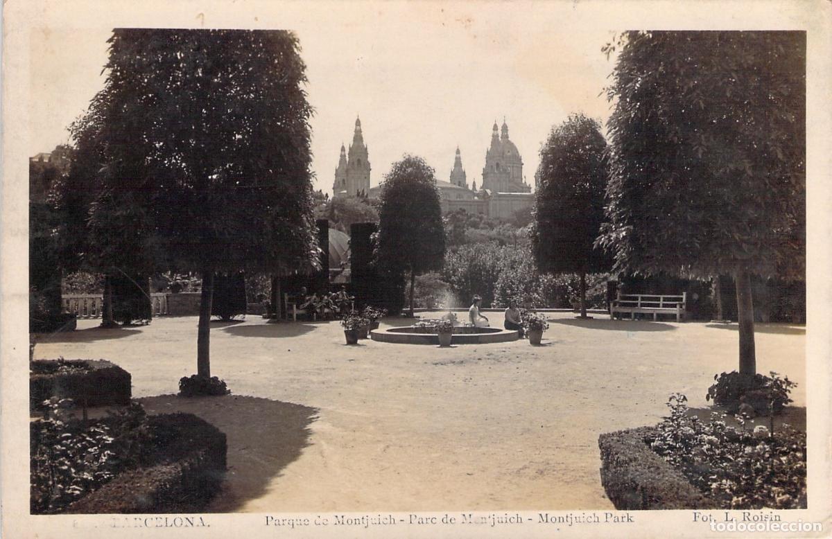 Postales: Postal de Barcelona: Parque de Montju&iuml;c y Palacio Nacional