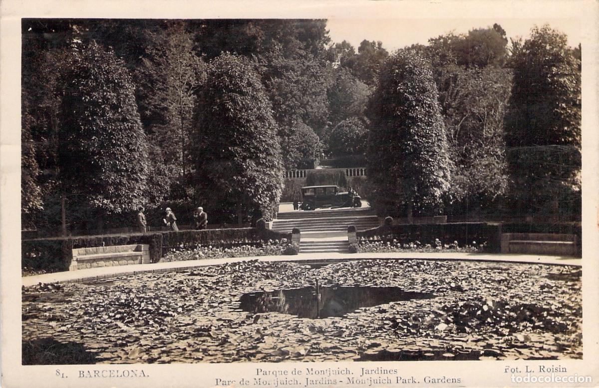 Postales: Postal de Barcelona, Jardines del Parque de Montjuich, Fotograf&iacute;a Roisin