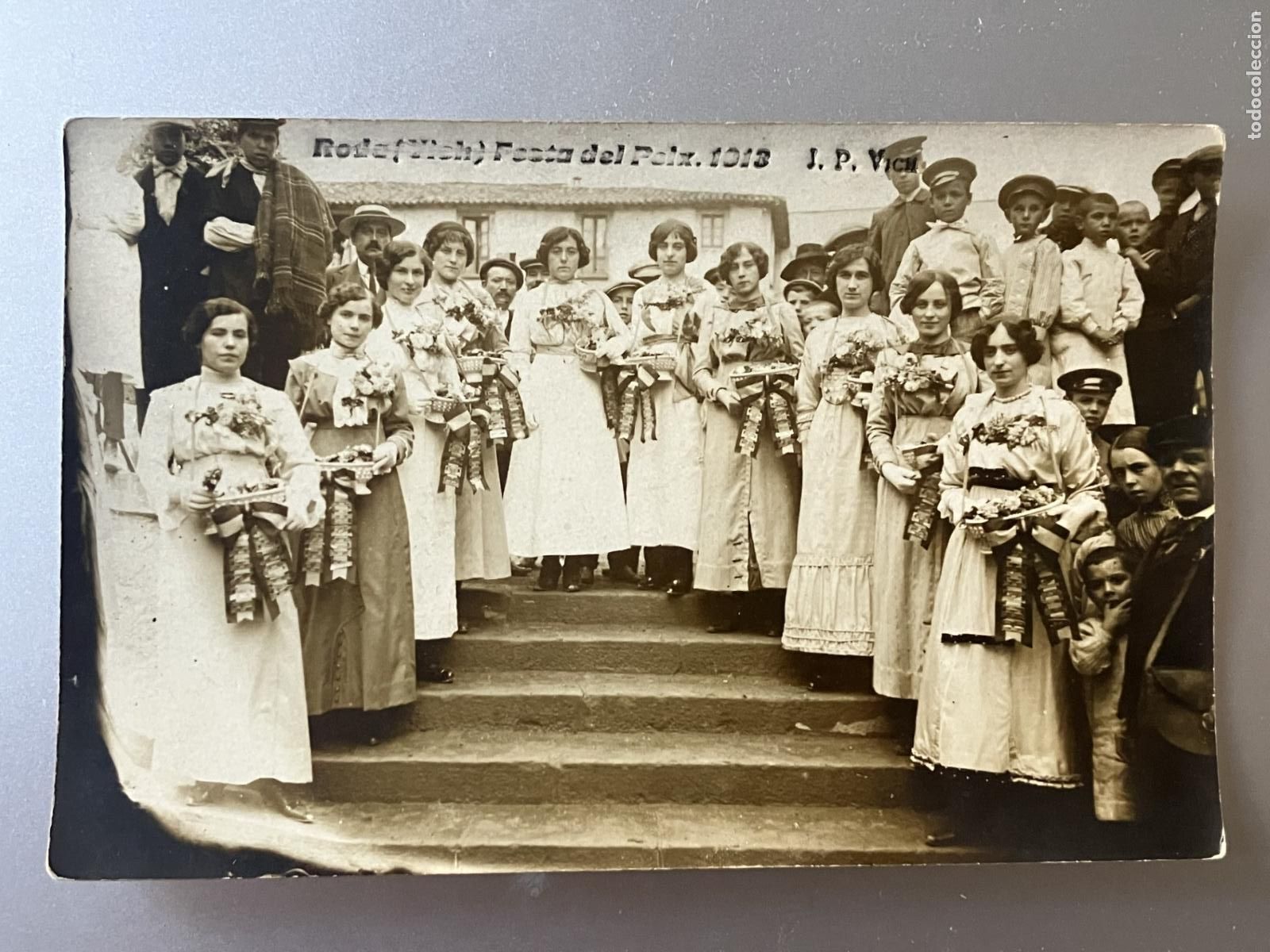 Postales: roda de ter vich vic festa del peix 1913 postal fotografica original
