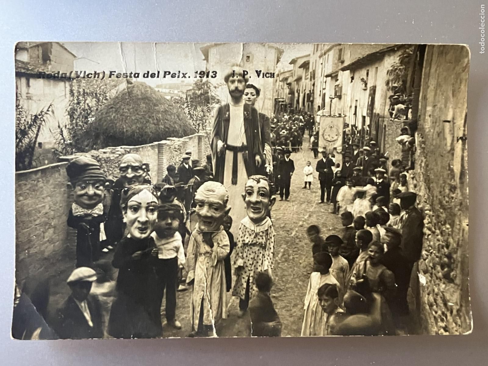 Postales: roda de ter vich vic festa del peix 1913 postal fotografica original