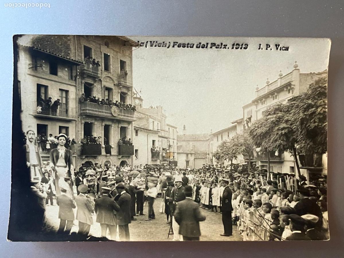 Postales: roda de ter vich vic festa del peix 1913 postal fotografica original