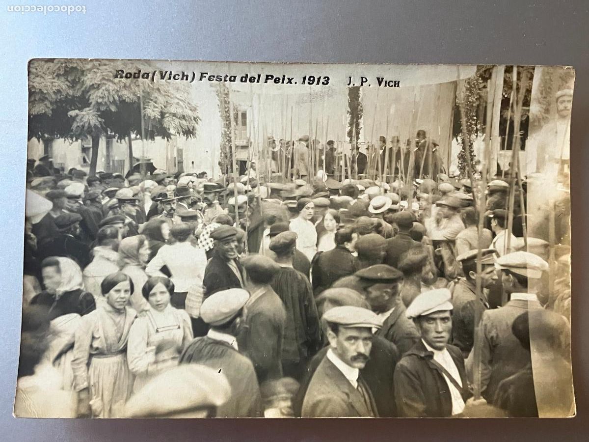 Postales: roda de ter vich vic festa del peix 1913 postal fotografica original