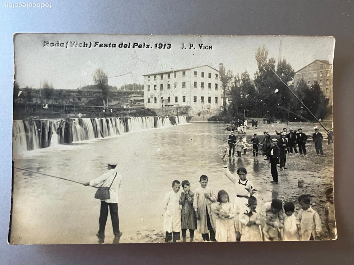 Postales: roda de ter vich vic festa del peix 1913 postal fotografica original