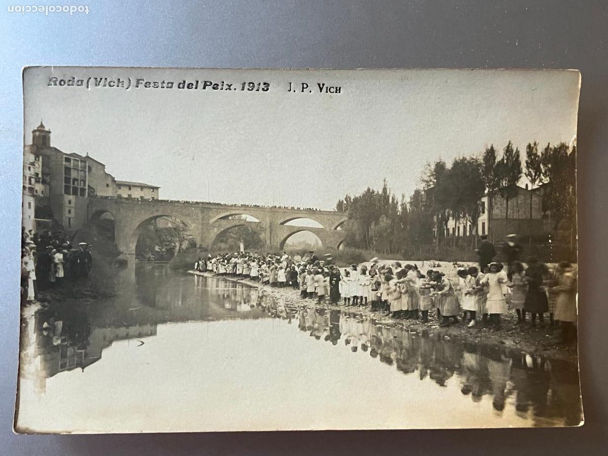 Postales: roda de ter vich vic festa del peix 1913 postal fotografica original