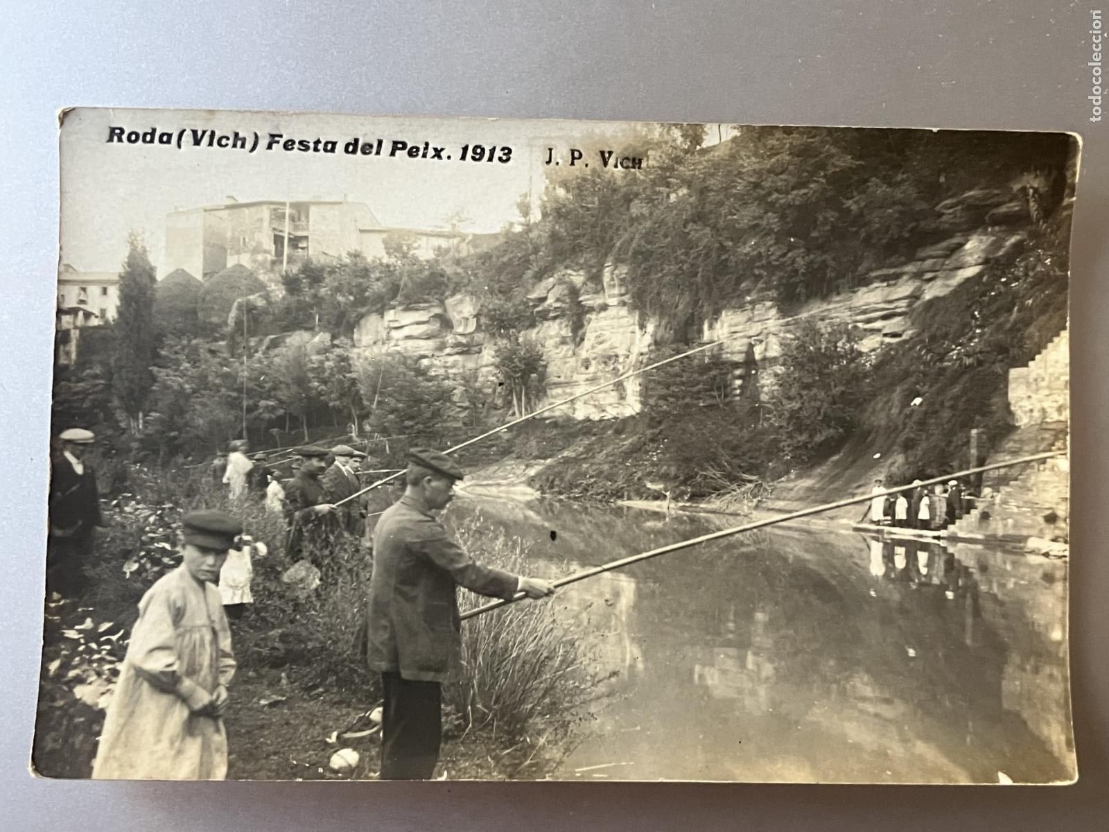 Postales: roda de ter vich vic festa del peix 1913 postal fotografica original