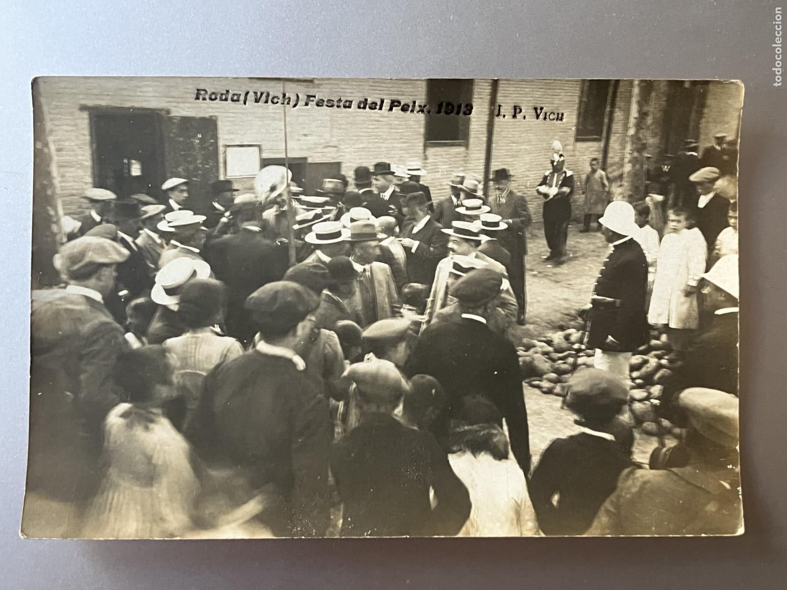 Postales: roda de ter vich vic festa del peix 1913 postal fotografica original