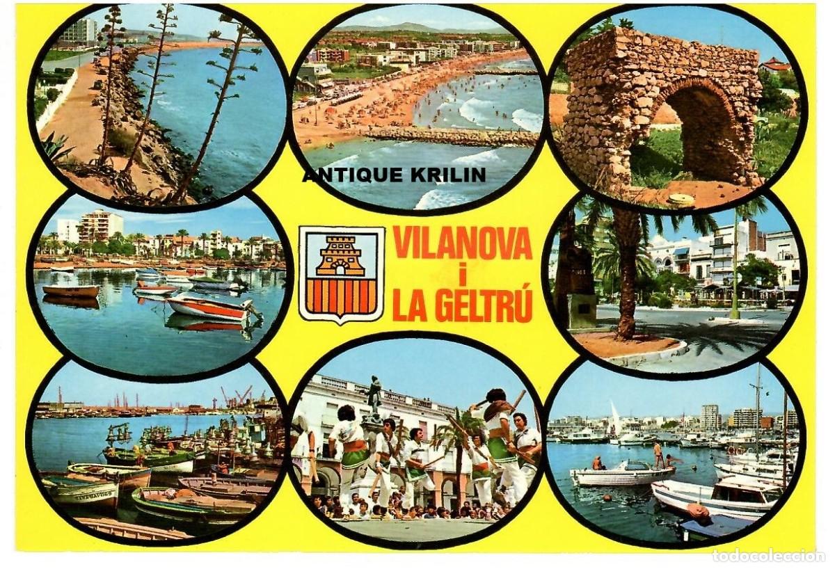 Postales: VILANOVA I LA GELTRU / VARIAS VISTAS / EDICIONS CAMPA&Ntilde;&Aacute; N&ordm; B-5427 / SIN FRANQUEAR