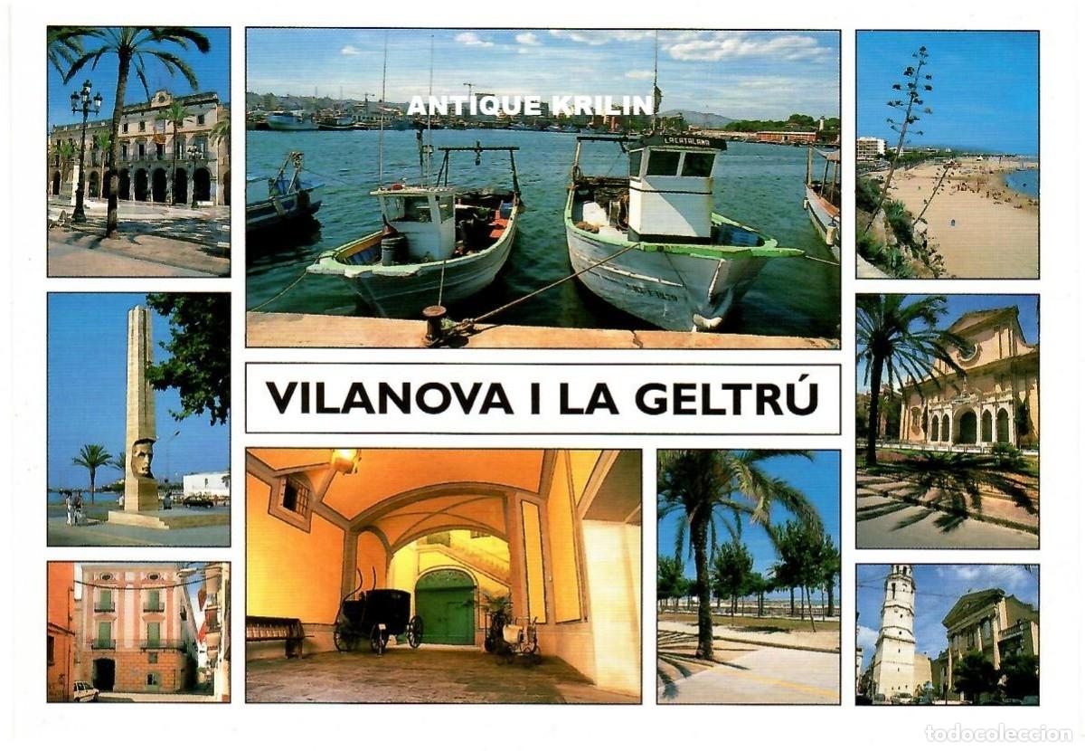 Postales: VILANOVA I LA GELTRU / VARIAS VISTAS / EDICIONS CAMPA&Ntilde;&Aacute; N&ordm; B-5455 / SIN FRANQUEAR