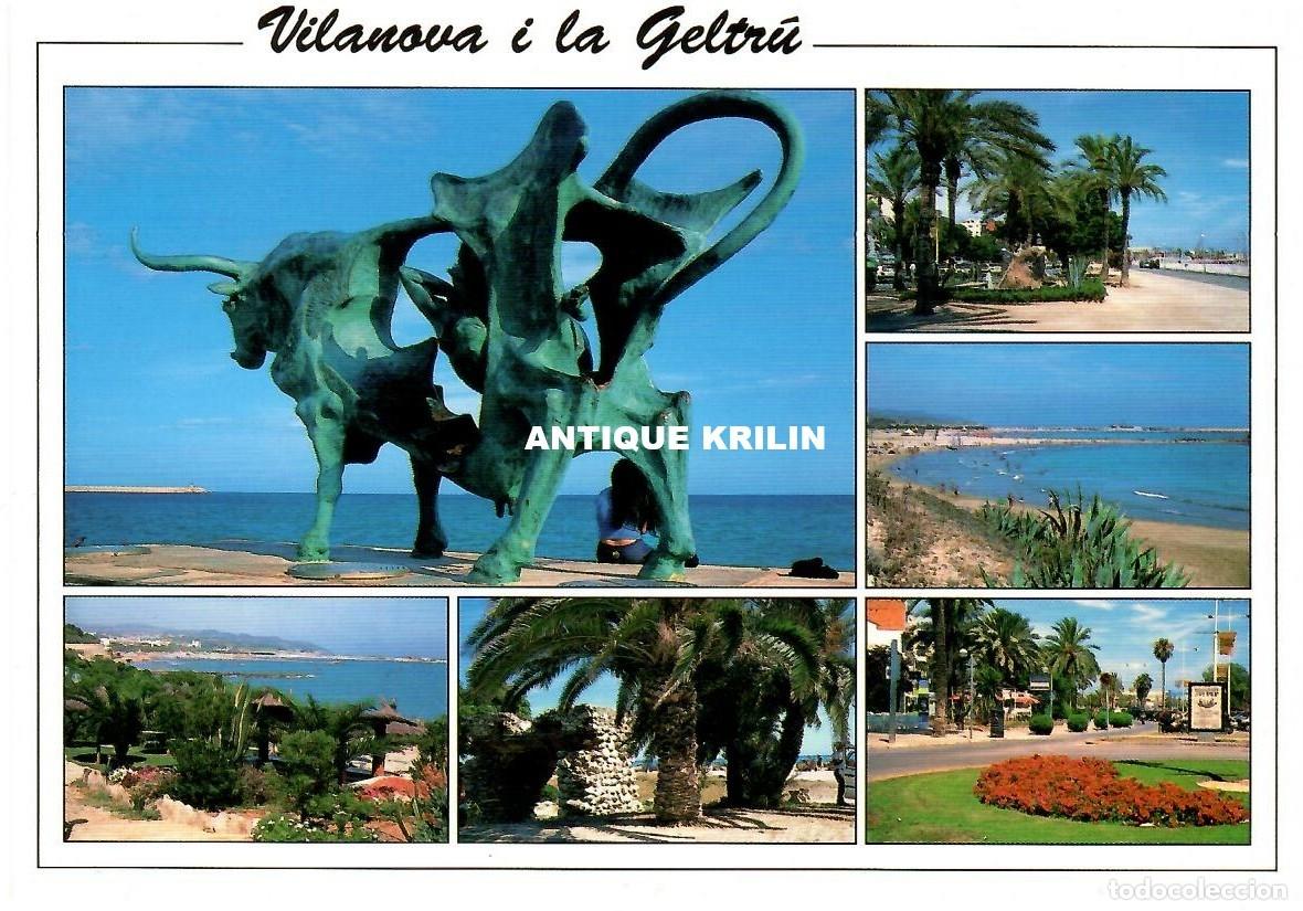 Postales: VILANOVA I LA GELTRU / VARIAS VISTAS / EDICIONS CAMPA&Ntilde;&Aacute; N&ordm; B-5454 / SIN FRANQUEAR