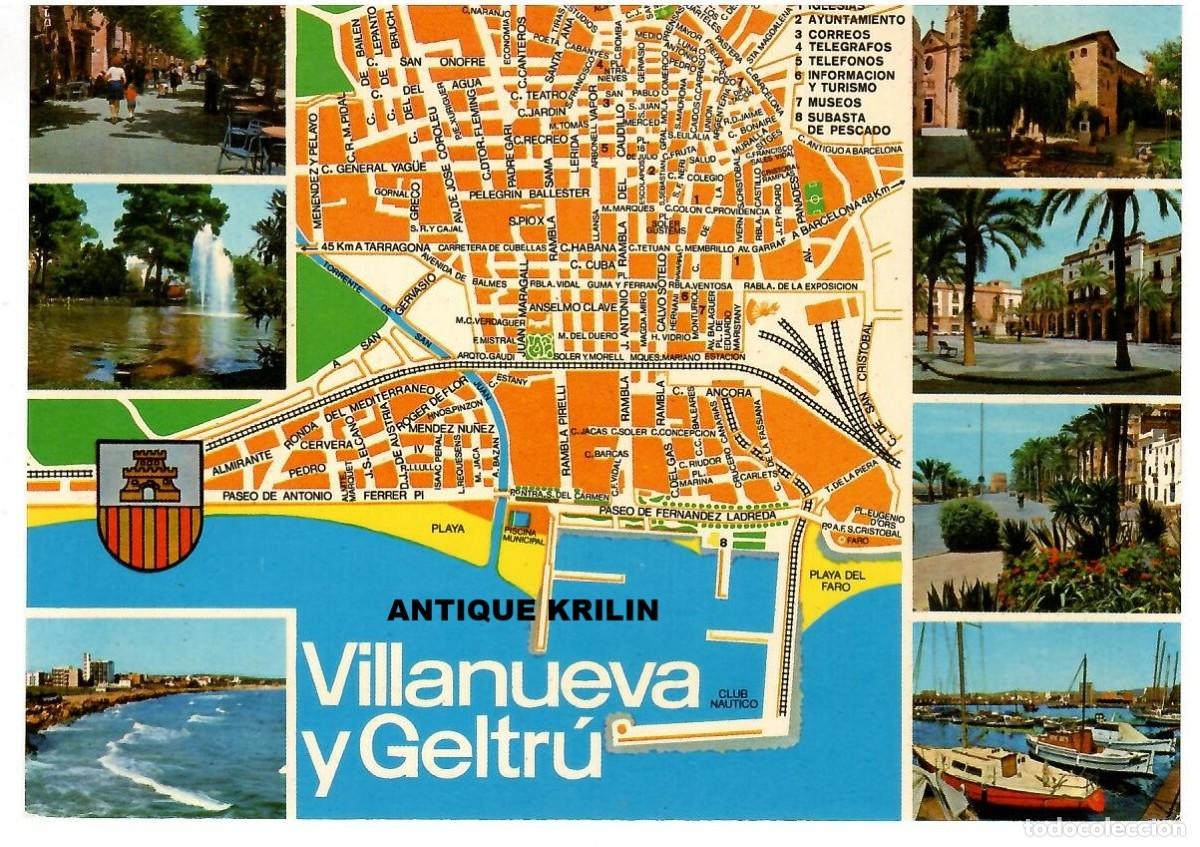 Postales: VILANOVA I LA GELTRU / VARIAS VISTAS / KOLORHAM N&ordm; B-5425 / SIN FRANQUEAR