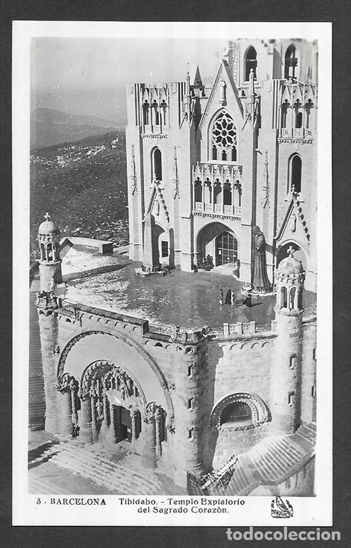 Postales: Postal. Barcelona 3 Tibidabo.- Templo Expiatorio del Sagrado Coraz&oacute;n Oriol. 1920