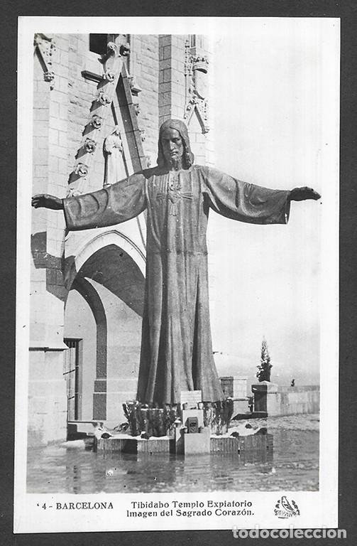 Postales: Postal. Barcelona 4 Tibidabo.- Templo Expiatorio Imagen del Sagrado Coraz&oacute;n Oriol. 1920