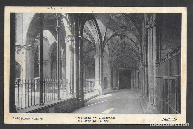 Postales: Postal. Barcelona- N&uacute;m. 48 Claustro de la Catedral. Zerkowitz 1926
