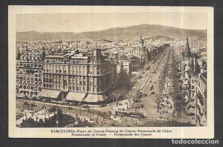 Postales: Barcelona.- Paseo de Gracia. L. Roisin 1935