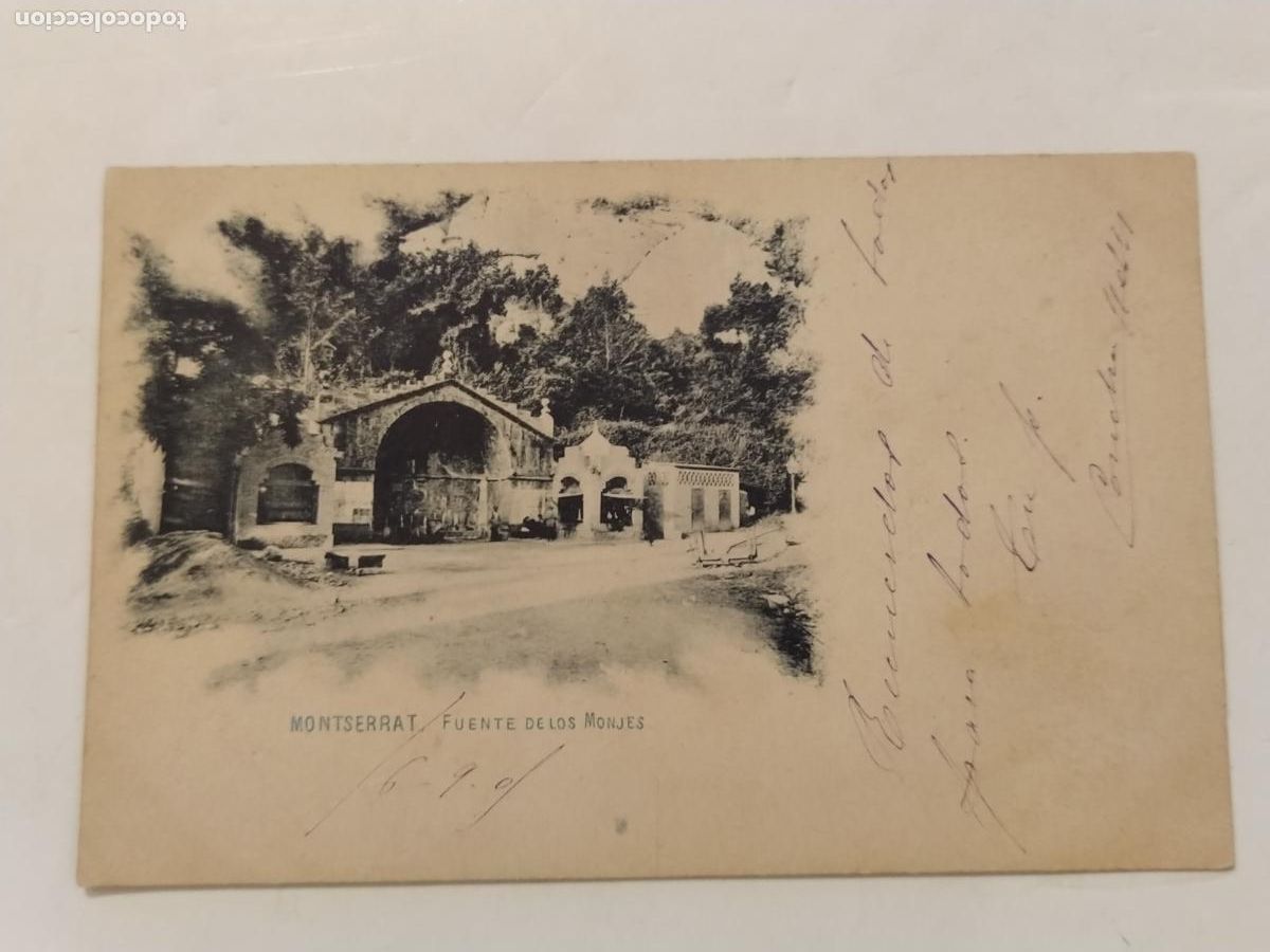 Postales: MONTSERRAT - FUENTE DE LOS MONJES - REVERSO SIN DIVIDIR - POSTAL ANTIGUA CIRCULADA -(116.072)