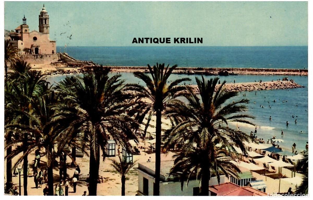 Postales: SITGES / PASEO DE LA RIBERA Y PUNTA / EDICION CYP SERIE II N&ordm; 293 / FRANQUEADA