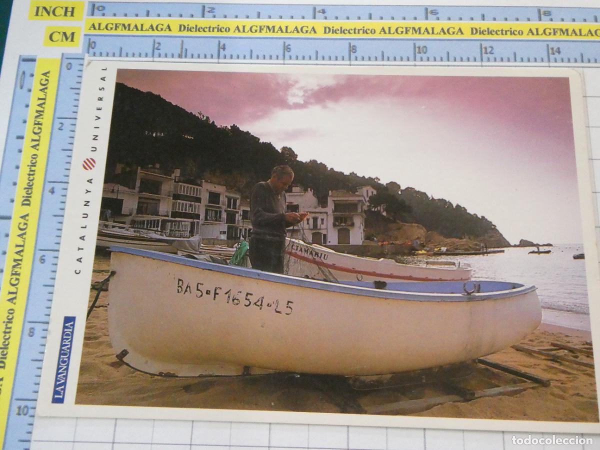 Postales: POSTAL DE GERONA. PESCADOR EN LA PLAYA DE TAMARI&Uacute;. 1 LA VANGUARDIA. 2825