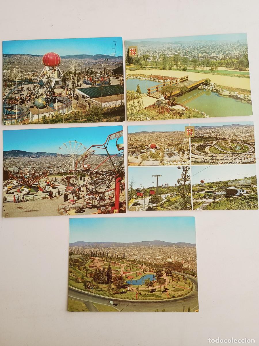 Postales: LOTE 5 POSTALES MONTJUIC A&Ntilde;OS 60 - BARCELONA