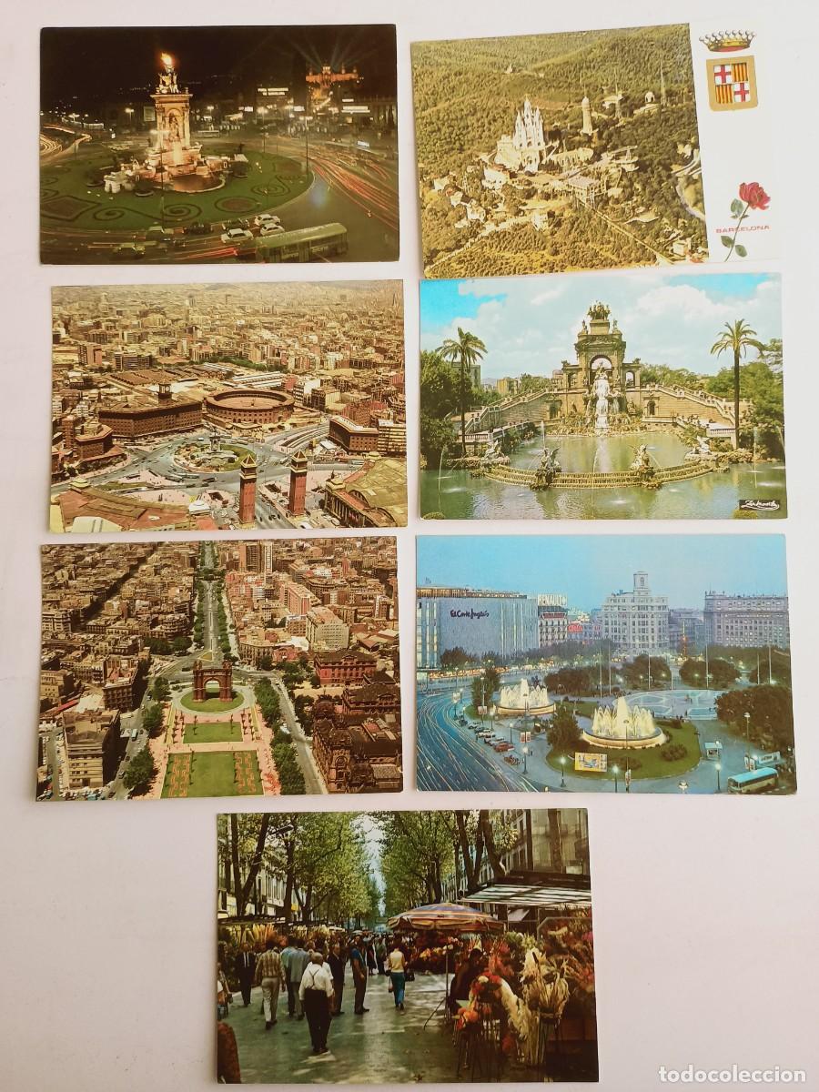 Postales: LOTE 7 POSTALES BARCELONA A&Ntilde;OS 60 SIN CIRCULAR