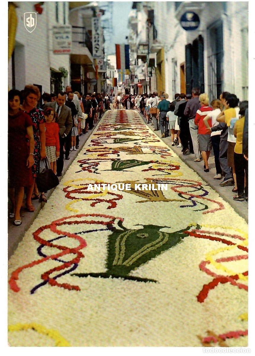 Postales: SITGES N&ordm; 202-68 CALLE ALFOMBRADA DIA CORPUS CHRISTI / EDI. SEIX BARRAL / SIN FRANQUEAR