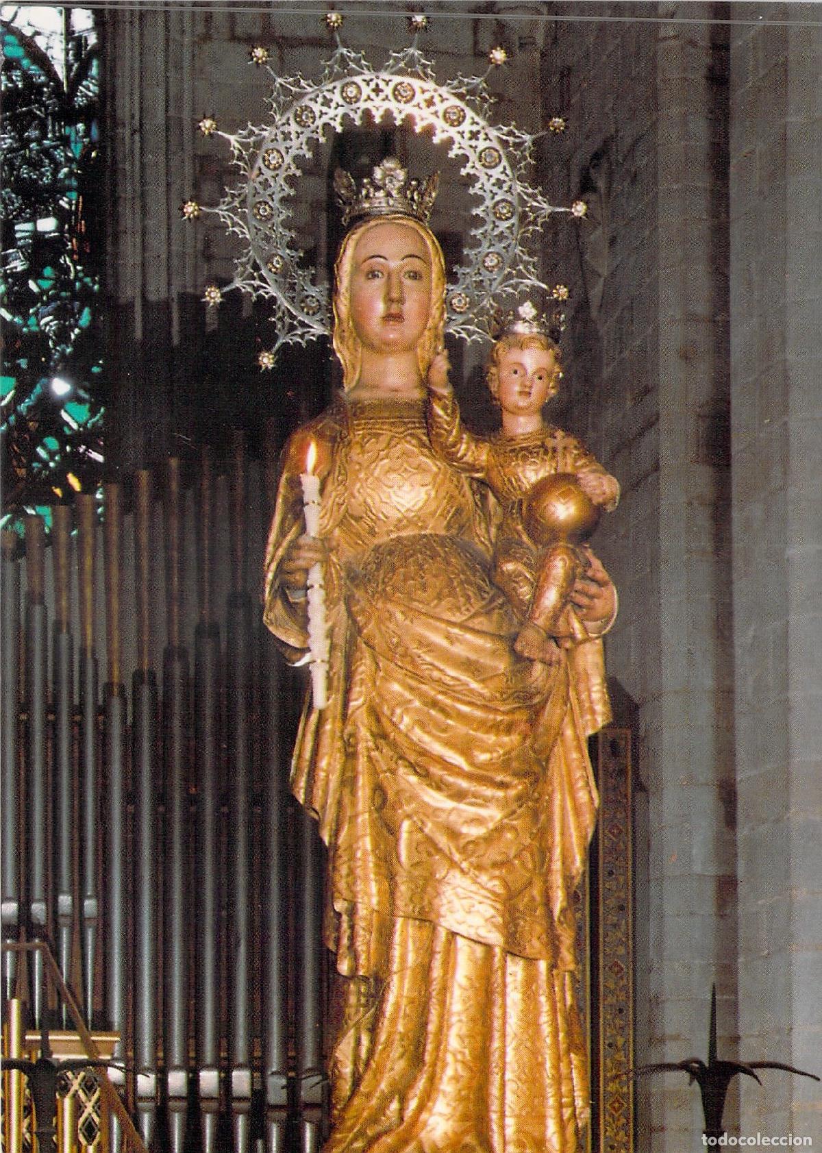 Postales: Postal de la Virgen Santa Maria de l'Alba, Bas&iacute;lica de Manresa