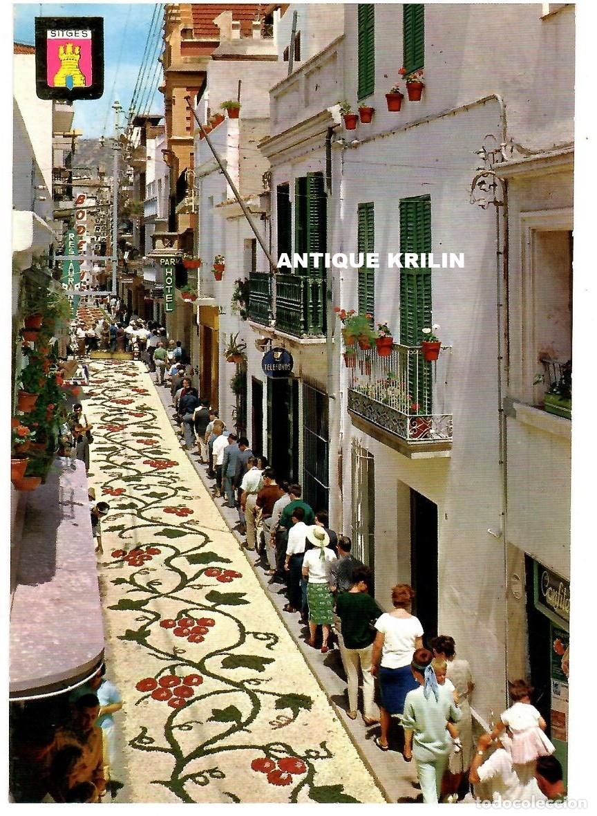 Postales: SITGES N&ordm; 737 CORPUS CHRISTI , CALLE ALFOMBRADA / ESCUDO DE ORO / SIN FRANQUEAR