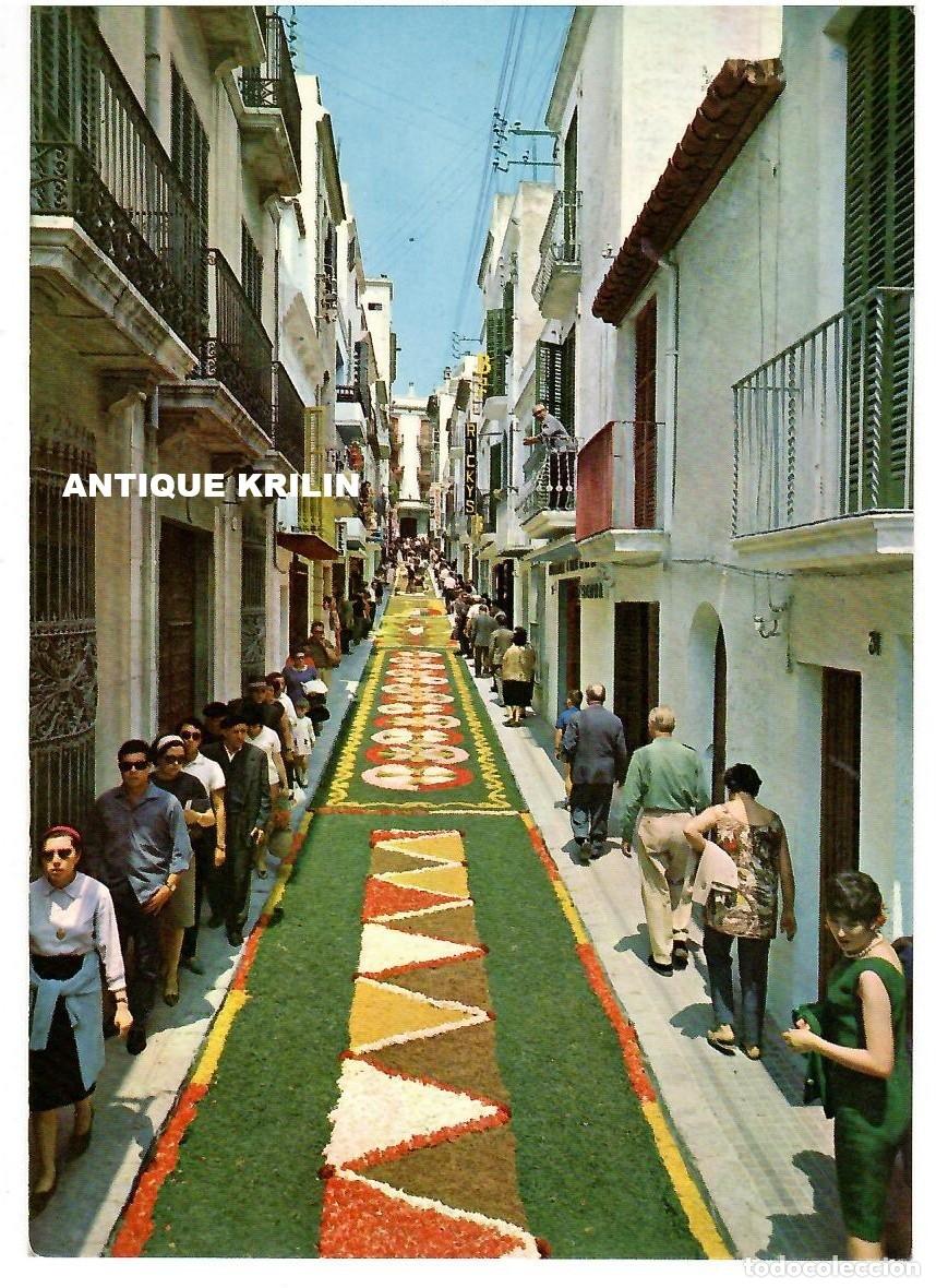 Postales: SITGES N&ordm; 502 CORPUS CHRISTI , ALFOMBRAS DE FLORES / EDI. ANTONIO RAFALES / SIN FRANQUEAR