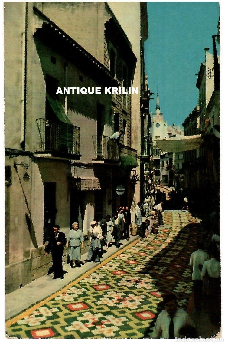 Postales: SITGES / ALFOMBRAS DE FLORES CORPUS CHRISTI / EDI. CAMPA&Ntilde;&Aacute; SERIE II N&ordm; 254 / FRANQUEADA
