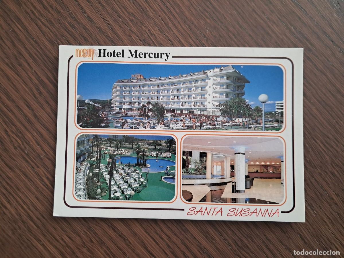 Postales: postal de Espa&ntilde;a de publicidad, Hotel Mercury, Santa Susanna, Costa del Maresme, Catalunya. escrita.