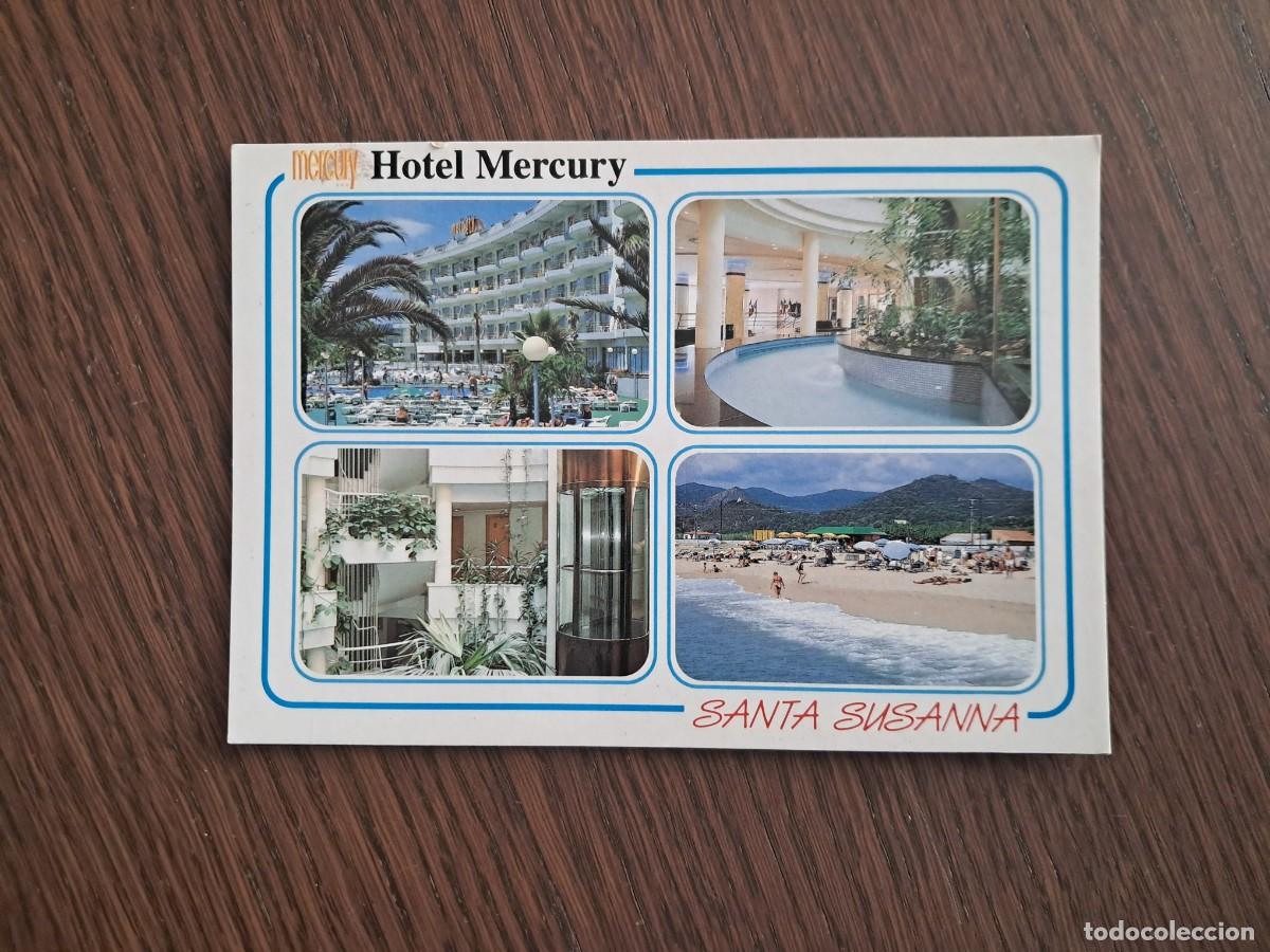 Postales: postal de Espa&ntilde;a de publicidad, Hotel Mercury, Santa Susanna, Costa del Maresme, Catalunya. escrita.