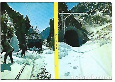 Postales: ESTACION INVERNAL - ASPECTOS DEL FERROCARRIL DE CREMALLERA.- NURIA - GIRONA