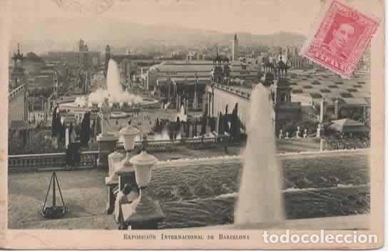 Postales: BARCELONA EXPOSICION INTERNACIONAL DE BARCELONA ESCRITA