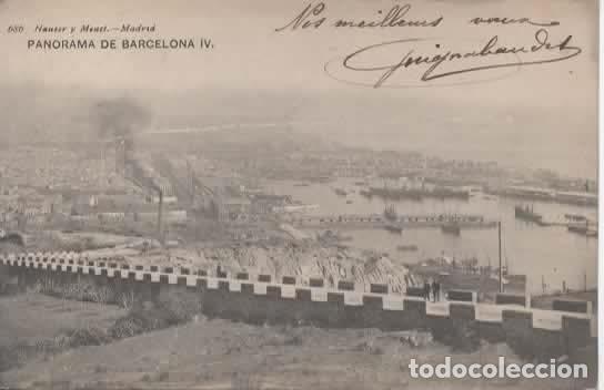 Postales: BARCELONA ESCRITA PANORAMA DORSO SIN DIVIDIR