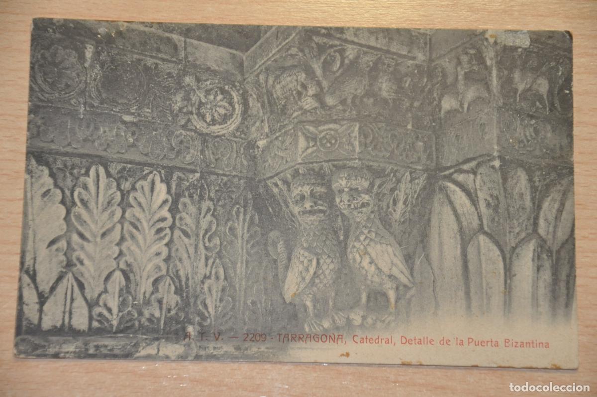 Cartes Postales: postal tarragona catedral detalle de la puerta bizantina atv 2209