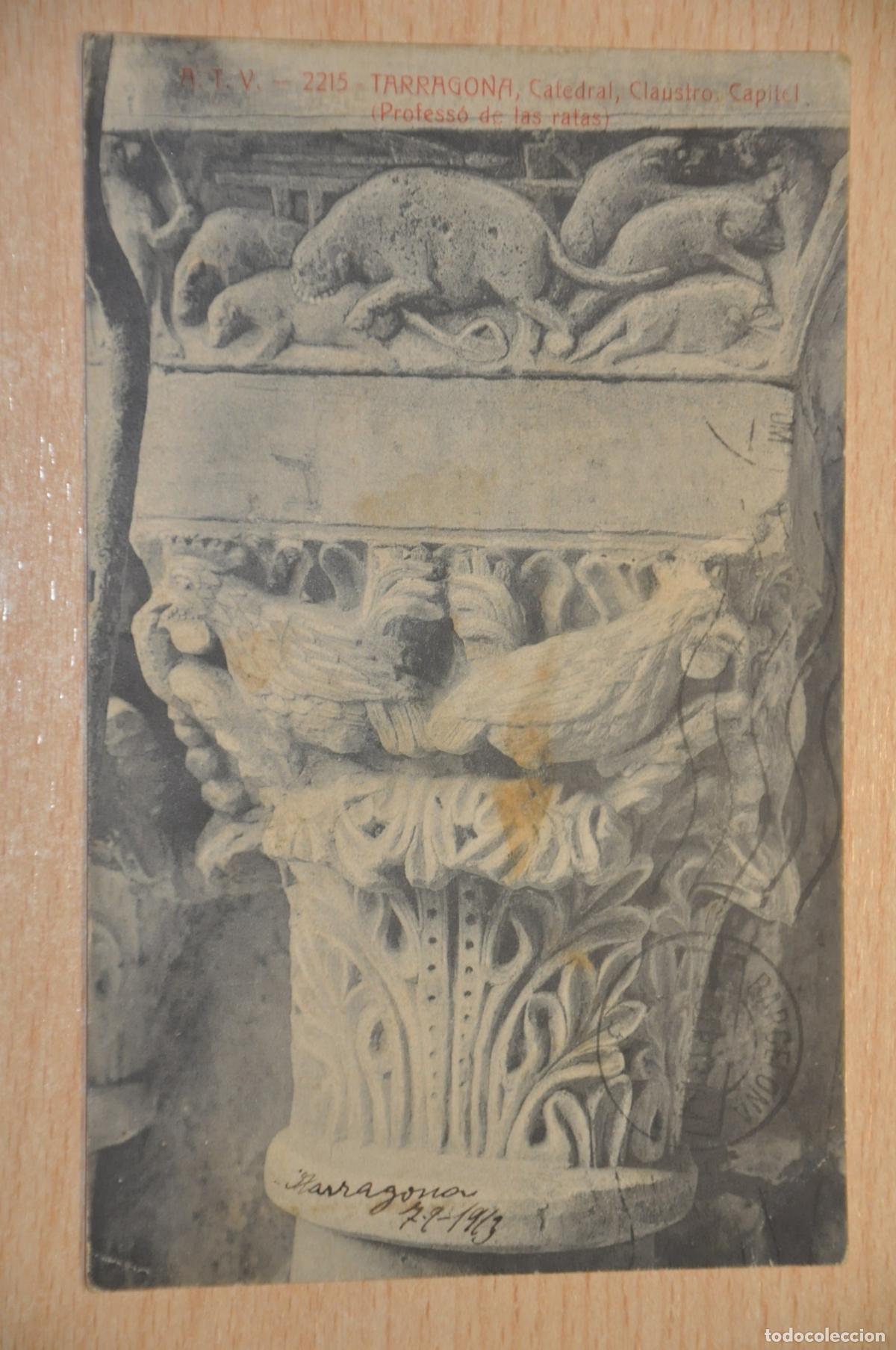 Cartes Postales: postal tarragona catedral claustro capitel atv 2215