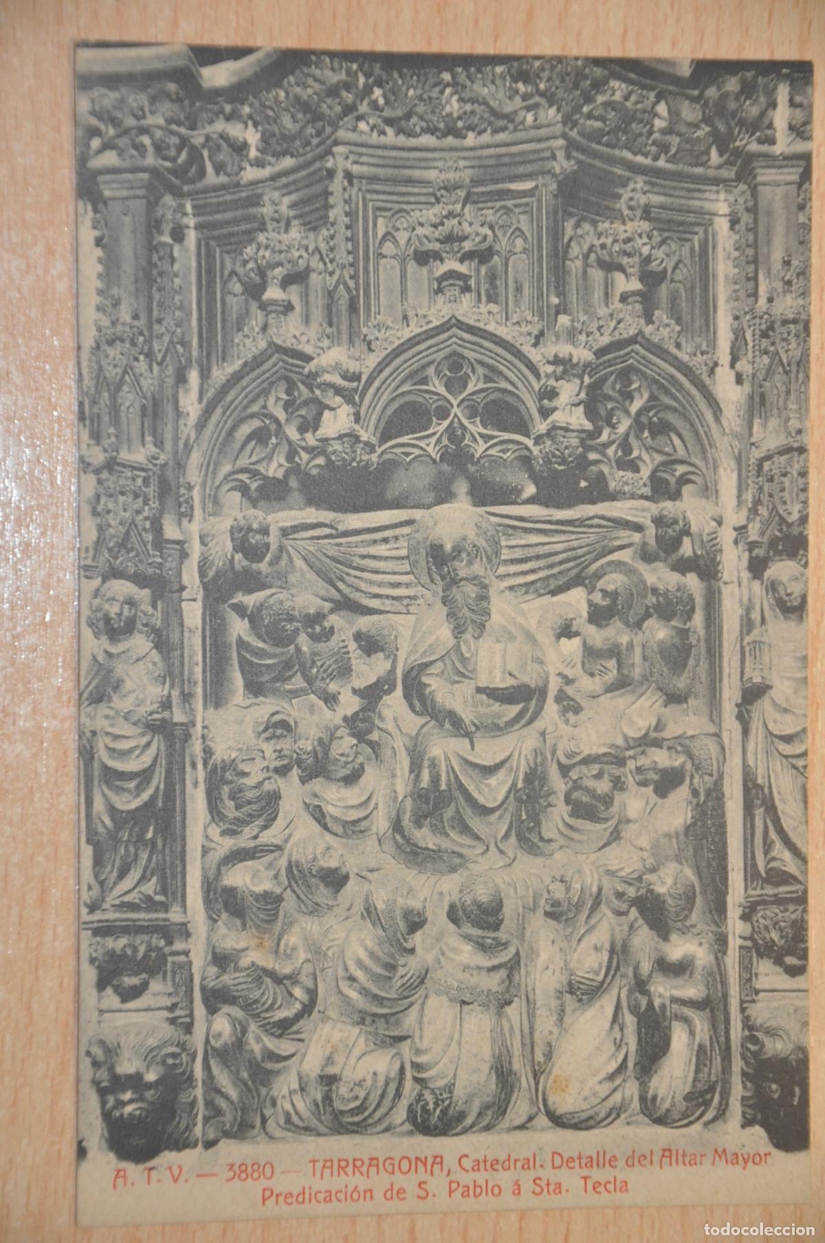 Postais: postal tarragona catedral detalle del altar mayor atv 3880