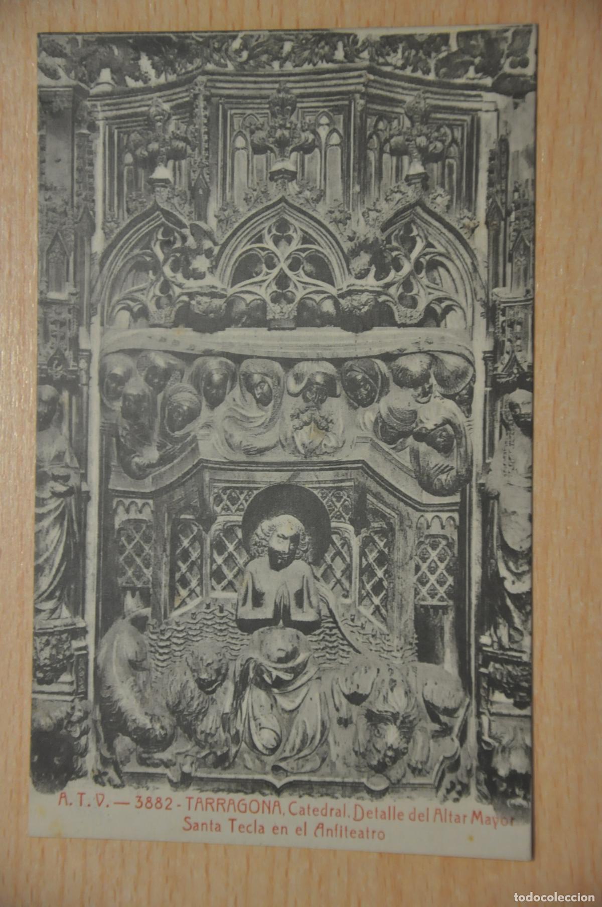 Postales: postal tarragona catedral detalle del altar mayor atv 3882