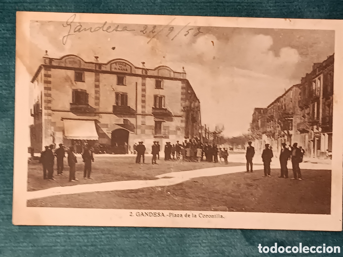 Postales: 2 GANDESA. Plaza de la Coronilla