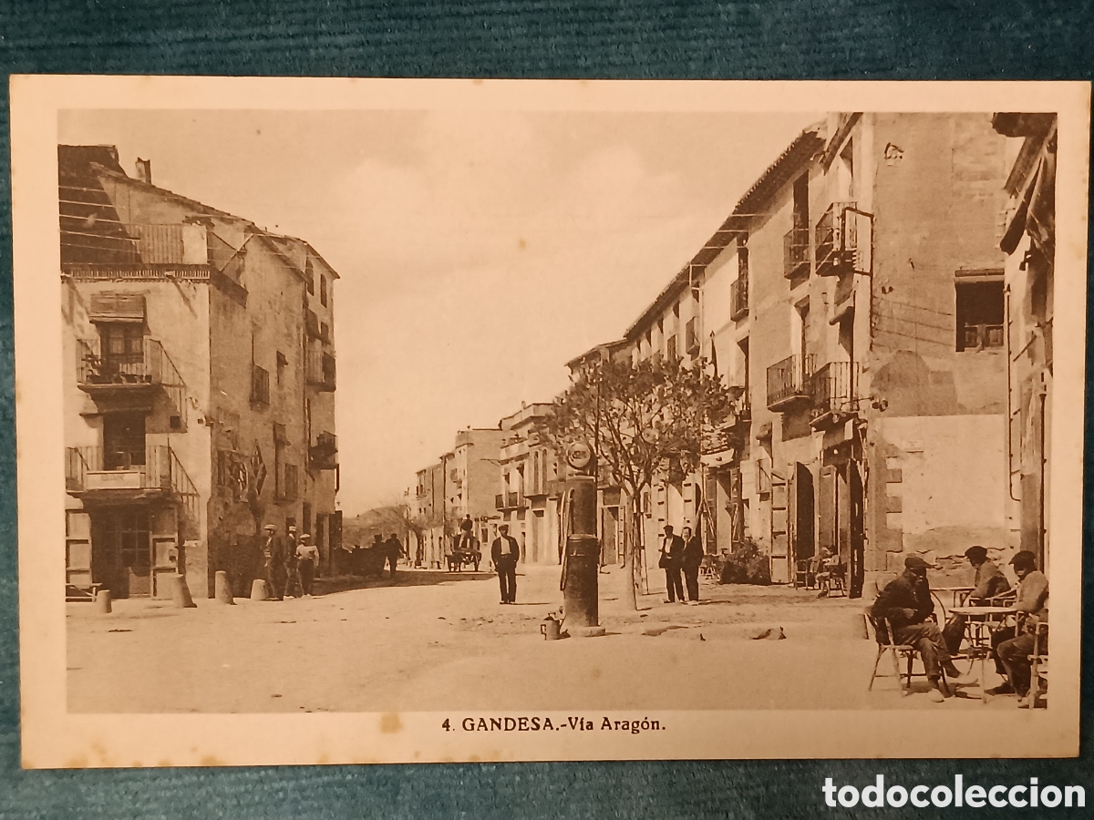 Postales: 4 GANDESA. V&iacute;a Arag&oacute;n.