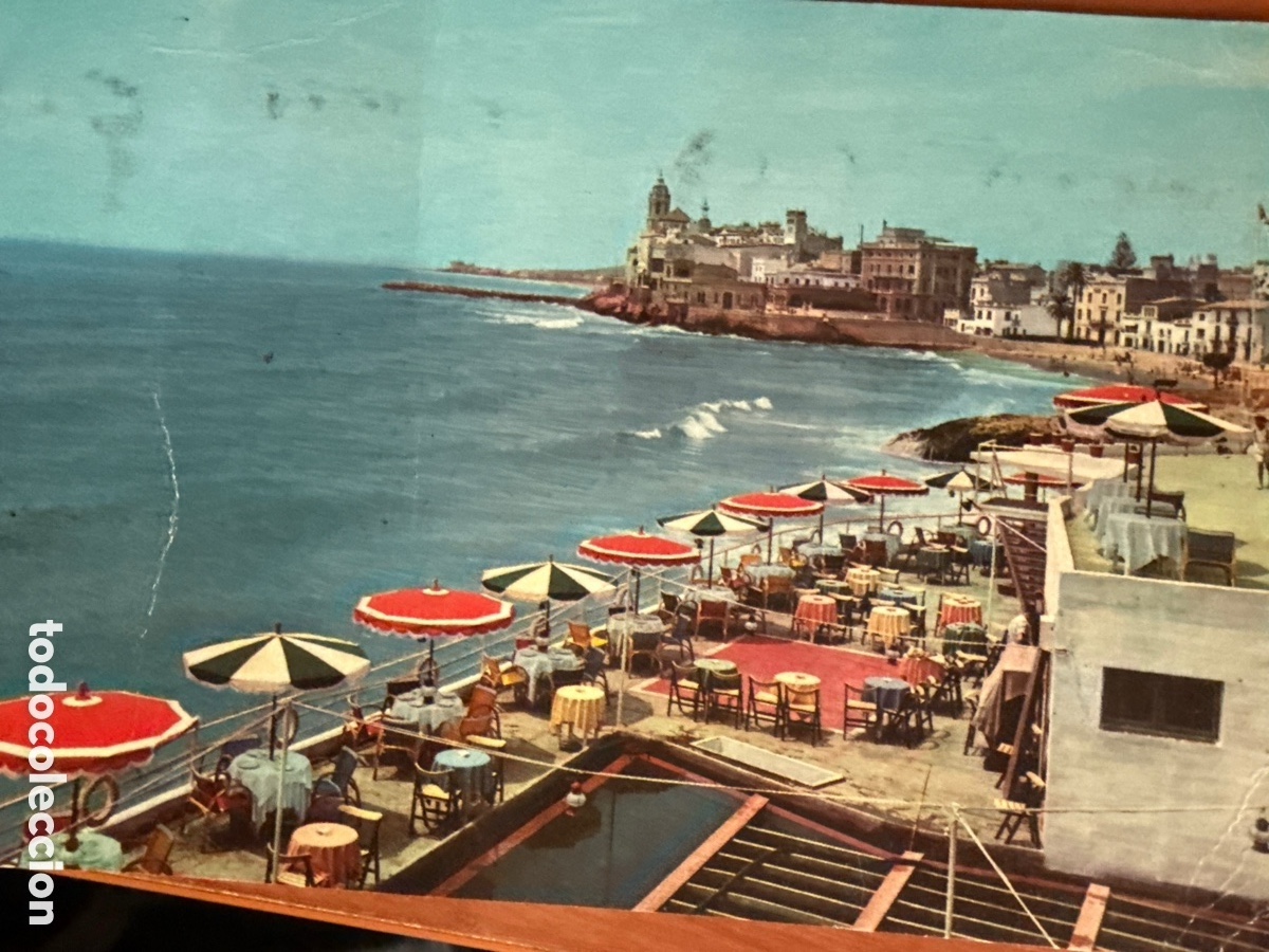 Postales: Sitges. La punta y maricel desde Los Viveros - Foto 1
