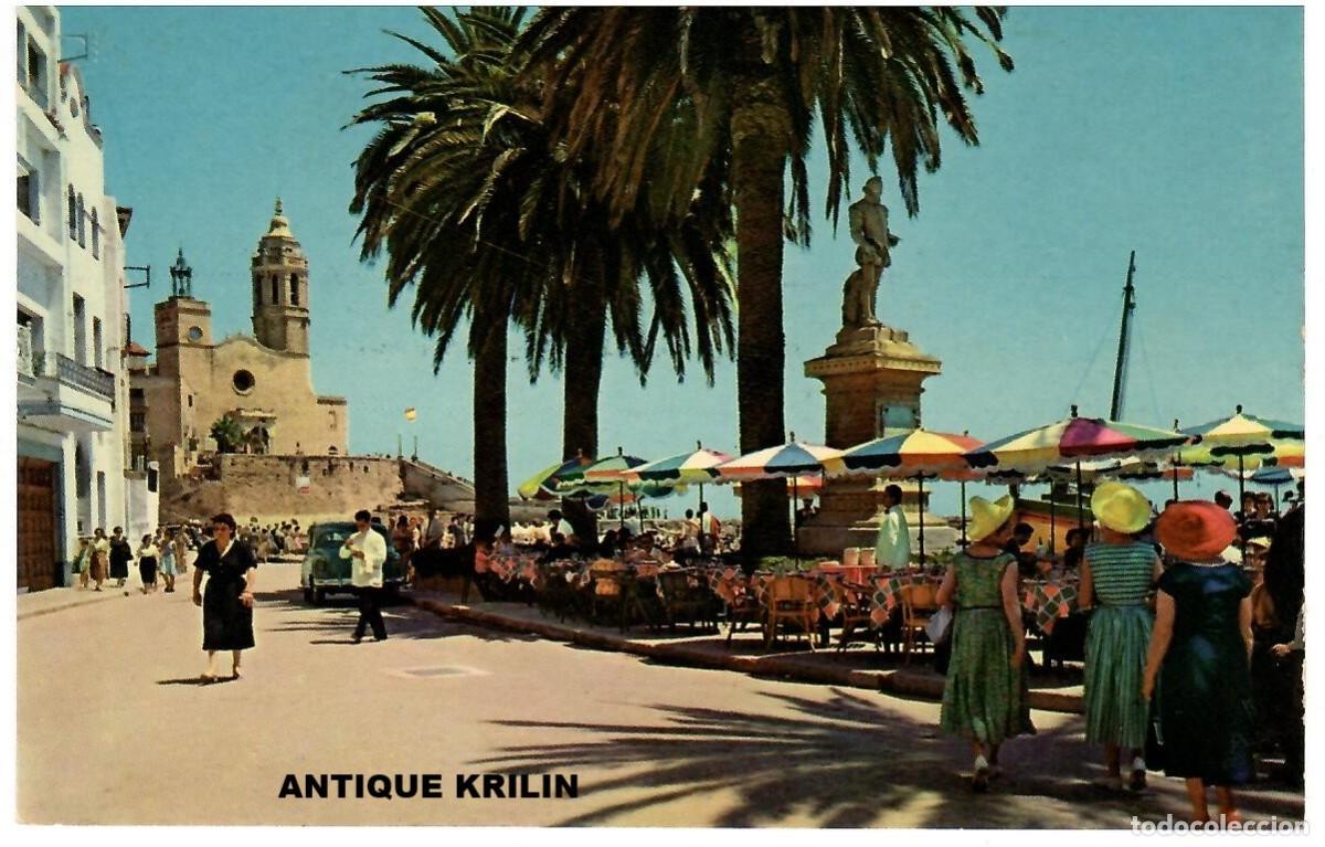 Postales: SITGES / PASEO DE LA RIBERA Y MONUMENTO / EDICION CYP SERIE II N&ordm; 260 / SIN FRANQUEAR