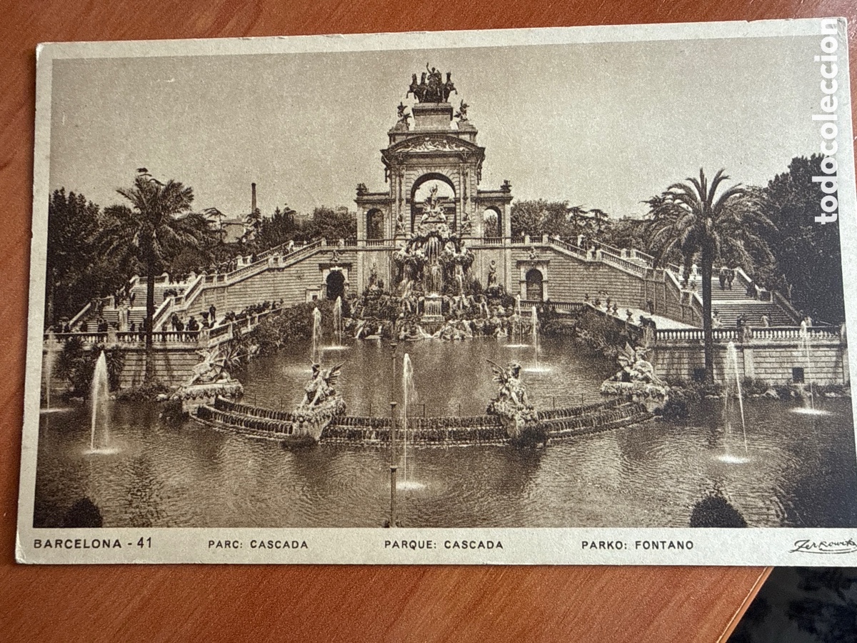 Postales: Barcelona. Parque. Cascada. Zerkowitz B/N - Foto 1