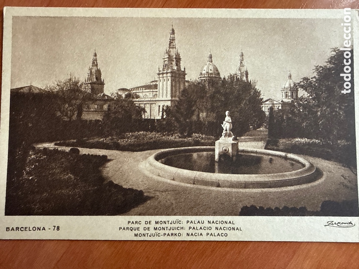 Postales: Para de Montjuic: Palacio Nacional B/N Zerkowitz