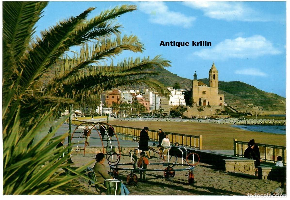 Postales: SITGES N&ordm; 568 JARDINES Y PLAYA / EDICION CINE FOTO RAFALES / SIN FRANQUEAR