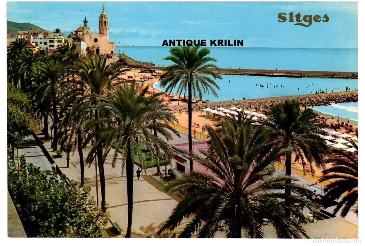 Postales: SITGES N&ordm; 167 PASEO DE LA RIBERA , IGLESIA Y PUNTA / EDI. CATALAN IBARZ / SIN FRANQUEAR